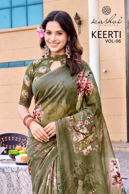 Keerti Vol 6 By Kashvi Raga Digital Printed Saree 